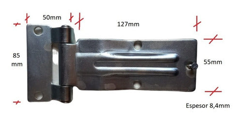 Bisagra Camion Trailer Vagón Carro Arrastre 15cm