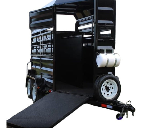 Carro De Arrastre Con Freno Para 2 Caballos 168x244 Util