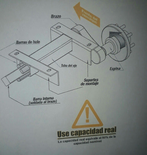 Eje Torsion Carro De Arrastre En Masa 4x114