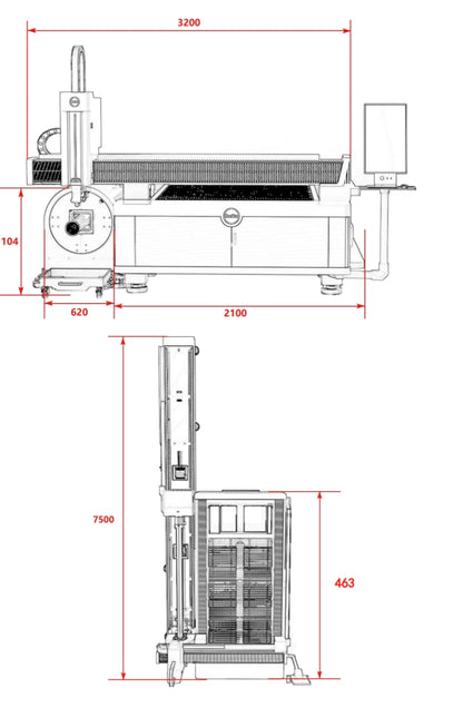 IMPORTACION MAQUINA LASER DE FIBRA 6000W TUBO Y MESA