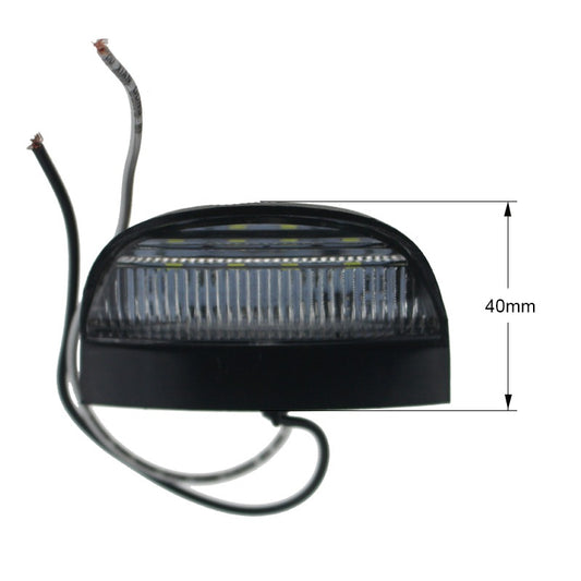 Farol Patente Ovalado Negro 6Led 12 y 24v