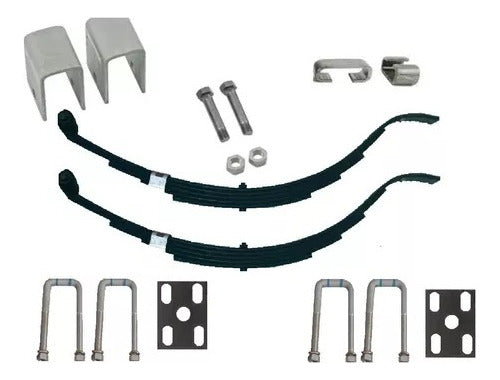 Paquete De Resorte 700kg + Abrazaderas + Kit Ensamblaje