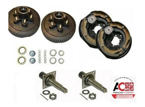 Kit Freno Electrico 6x139 Tambores Balatas Carro De Arrastre
