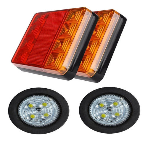 Farol Foco Trailer Con Luz Retroceso Carro Arrastre Eslinga