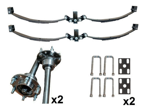 Kit 4000kg Paquete De Resorte Con Balancin Maza 6x139