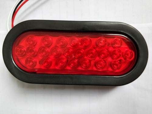 Farol Led Rojo 6 Pulgadas Ovalado