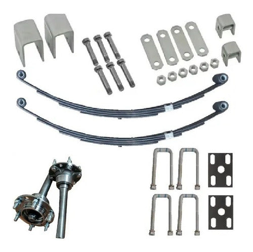 Kit Paquete De Resorte Doble Ojo 2700kg Carro Arrastre
