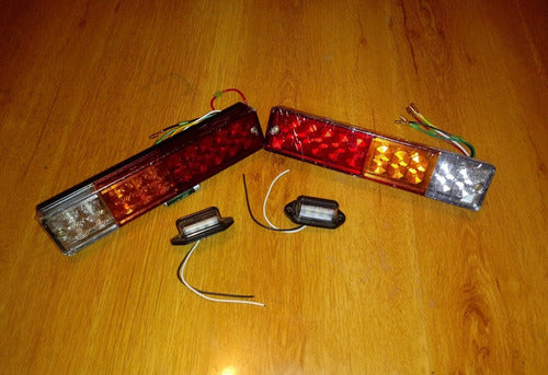 Luces Traseras Led (par) Tricolor + 2 Luces Patente