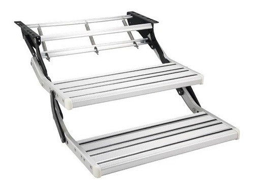 Pisadera Doble 2 Peldaños Aluminio Para Carro De Arrastre